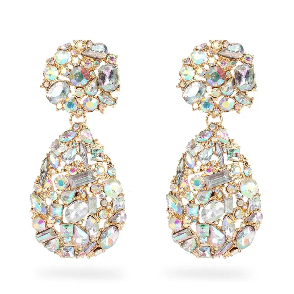 Fashion High Quality Design Bling Crystal Rhinestone Waterdrop Drop Earrings Full Clear Crystal Oval Waterdrop Earrings
Fashion High Quality Design Bling Crystal Rhinestone Waterdrop Drop Earrings Full Clear Crystal Oval Waterdrop Earrings