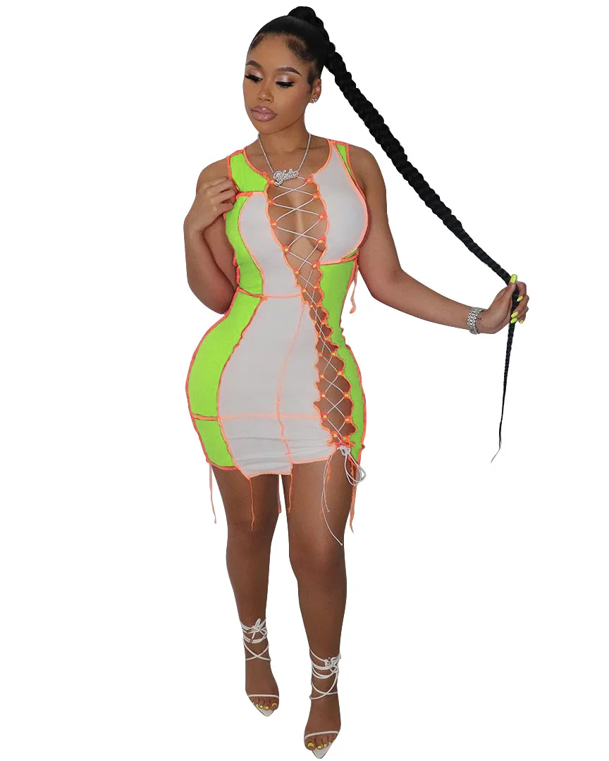 new arrival hollow out sleeveless summer women lace up bandage sexy bodycon dress sexy club
new arrival hollow out sleeveless summer women lace up bandage sexy bodycon dress sexy club