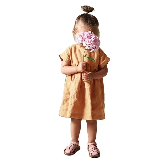 OEM Australia US Summer Solid Princess Dresses Short Sleeve Dress Linen Girls Back Buttons Cotton Linen Dress Children
OEM Australia US Summer Solid Princess Dresses Short Sleeve Dress Linen Girls Back Buttons Cotton Linen Dress Children
