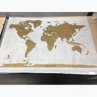 Custom Printing 250gsm Travel Poster Deluxe Scratch Off World Map Poster