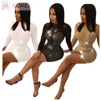 O2107 wholesale round collar mesh rhinestone long sleeve sexy Nightclub Fashion Dress Clothes Woman
O2107 wholesale round collar mesh rhinestone long sleeve sexy Nightclub Fashion Dress Clothes Woman