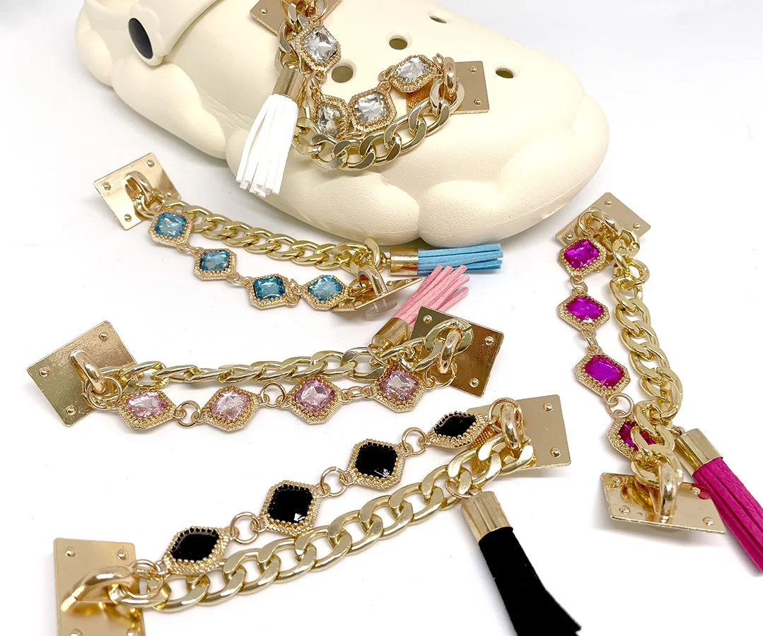 Wholesale colorful rock chain shoe charms decoration accessories suitable for croc shoe, Picture
Wholesale colorful rock chain shoe charms decoration accessories suitable for croc shoe, Picture