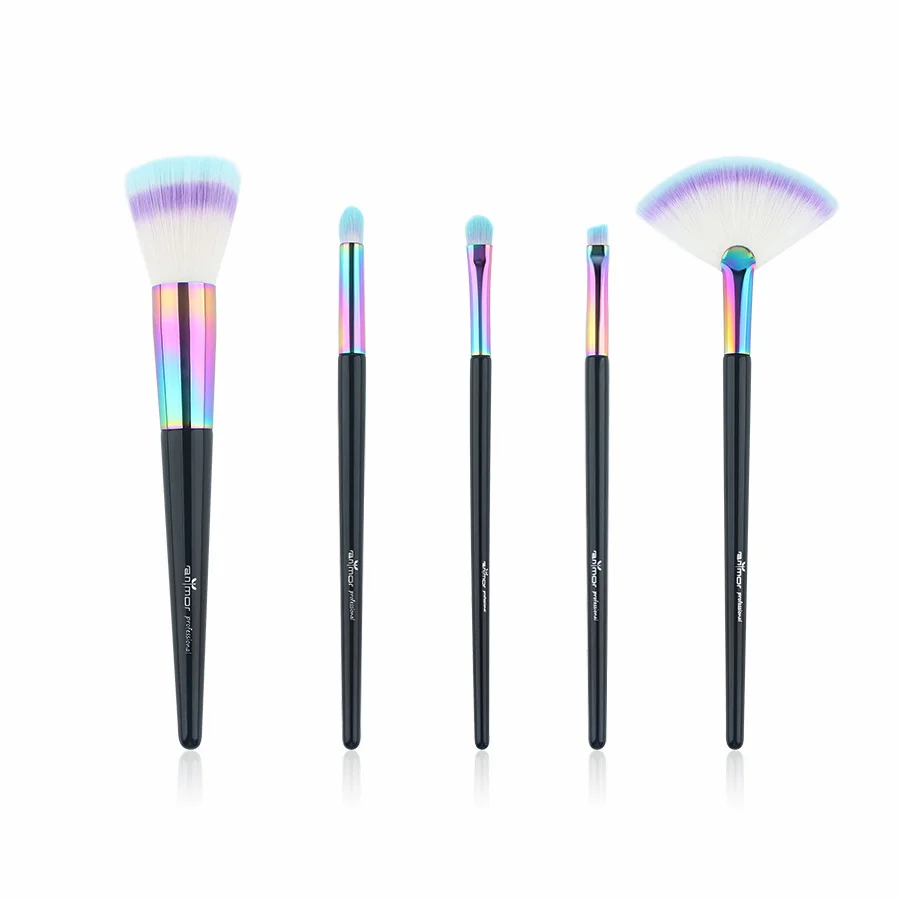 5Pcs High Quality Wood Handle Rainbow Make Up Foundation Brush Set Cosmetic Makeup Brush, Black
5Pcs High Quality Wood Handle Rainbow Make Up Foundation Brush Set Cosmetic Makeup Brush, Black