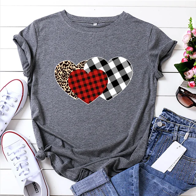 2021 Hot Sale Love Printed Cotton Short Sleeve T-shirt Top Women's Shirts, Picture color
2021 Hot Sale Love Printed Cotton Short Sleeve T-shirt Top Women's Shirts, Picture color