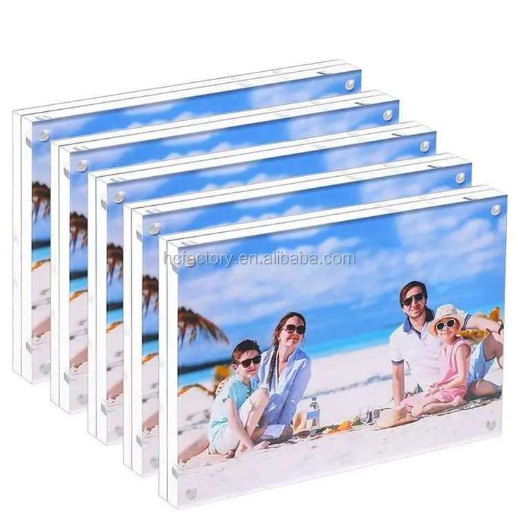 wholesales high quality 4x6 clear acrylic magnetic photo frame