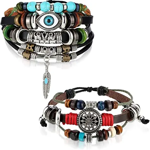 2021 New Fashion Bohemia Eye Beaded Bracelet Multilayer Hand Woven Wristbands Bracelet Charm Men Rope Charm Bracelet for Women 
2021 New Fashion Bohemia Eye Beaded Bracelet Multilayer Hand Woven Wristbands Bracelet Charm Men Rope Charm Bracelet for Women