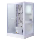 Tempered glass shower room simple shower bathroom cabin with toilet wash basin