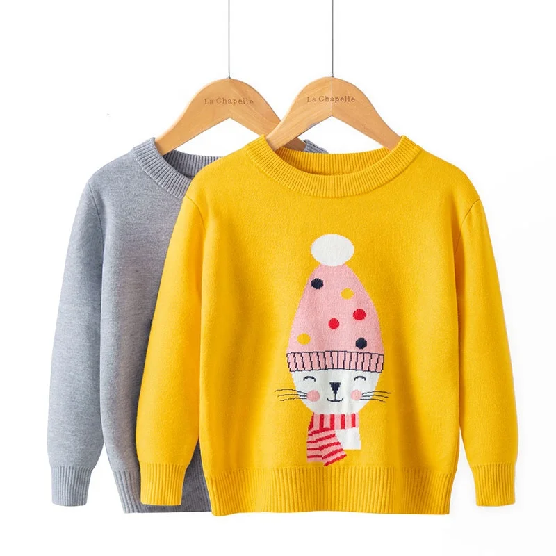 New style winter European and American kid's cartoon Pullover knitted for baby girl pattern sweater children's wear clothes
New style winter European and American kid's cartoon Pullover knitted for baby girl pattern sweater children's wear clothes