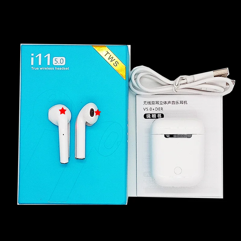 Super promotion ! Factory wholesale New i11 TWS True Bass Headphone Mini Wireless 5.0 Earbuds Bluetooth Earphone For ios android - ANKUX.COM