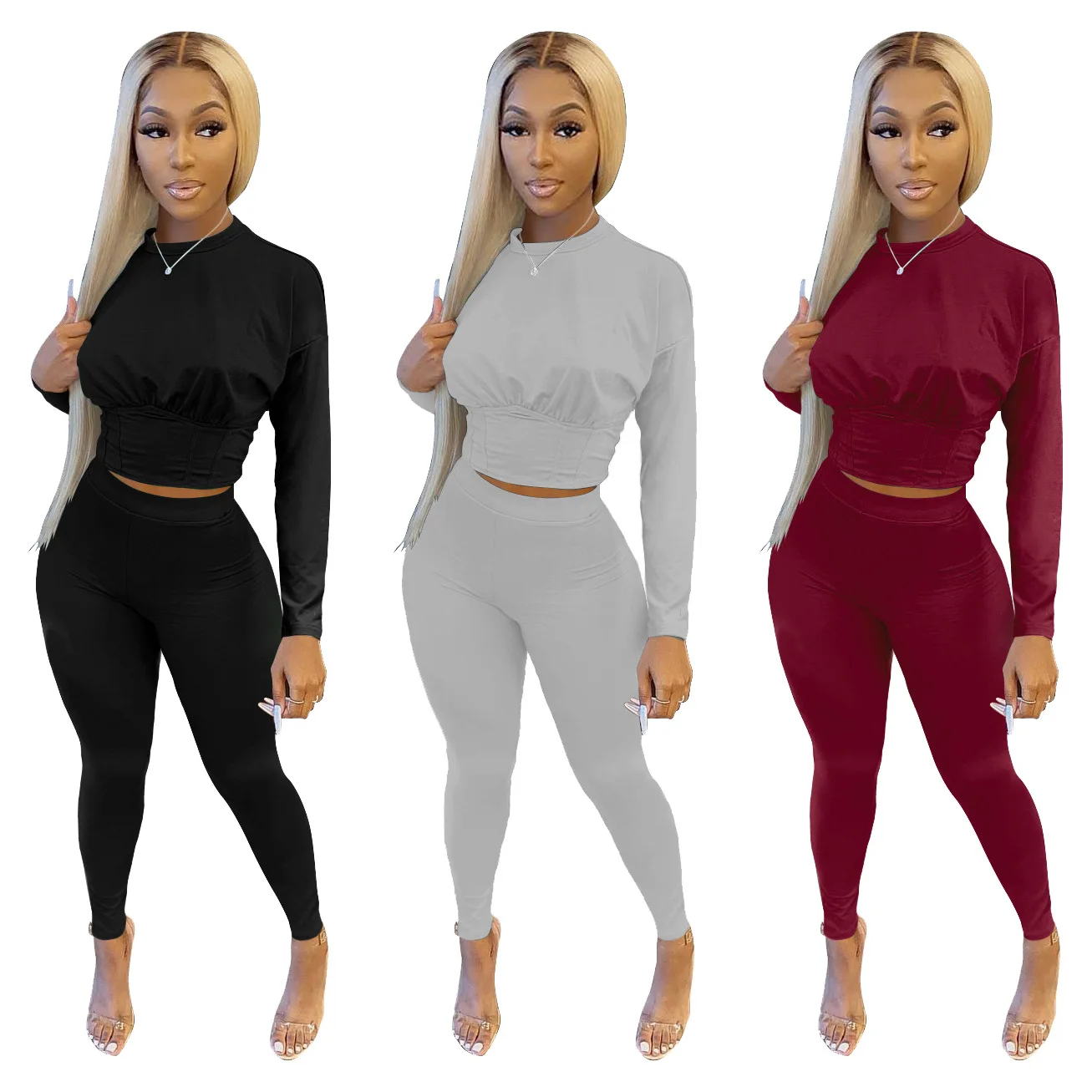 2021 New Arrivals Fashion Women Casual Long Sleeve Corset Sweater Slim Pants 2 Pieces Set Outfits Tracksuit, Picture show
2021 New Arrivals Fashion Women Casual Long Sleeve Corset Sweater Slim Pants 2 Pieces Set Outfits Tracksuit, Picture show