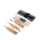 5pcs knife with tools professional wood chisel set wood spoon carving tools
