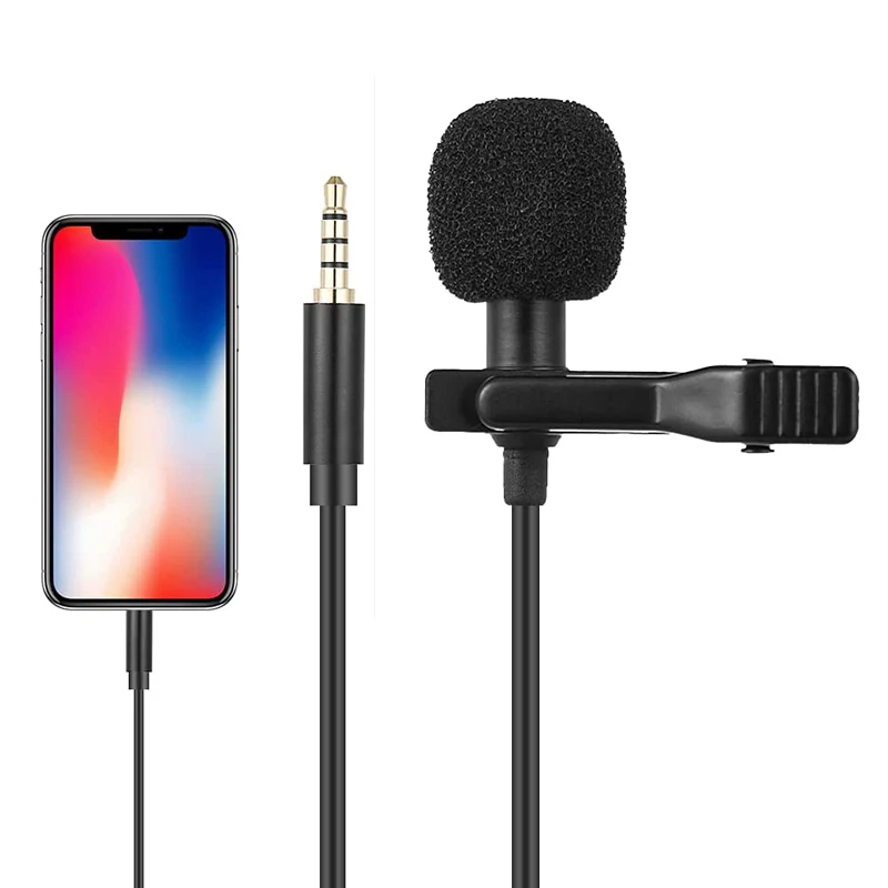 Portable Lavalier 3.5mm Wired Clip On Microphone Lapel Clip Lavalier Microphone For Phone Mini Microphone
Portable Lavalier 3.5mm Wired Clip On Microphone Lapel Clip Lavalier Microphone For Phone Mini Microphone