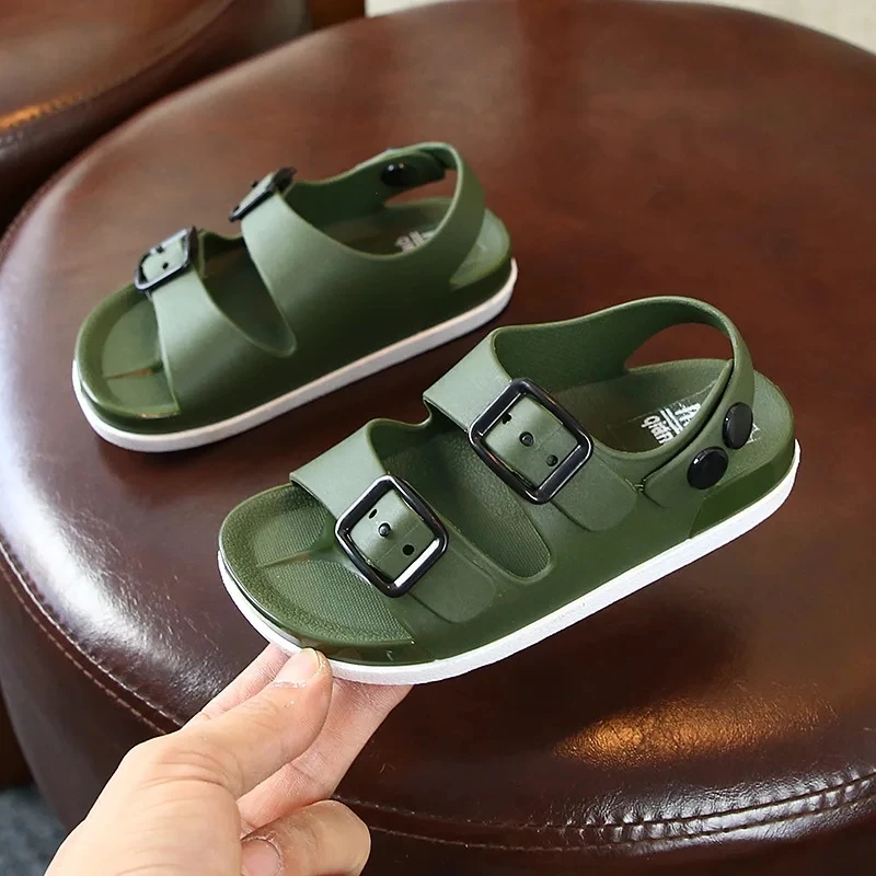 Summer Kids Sandals Boys Children's Shoes PVC Girls Beach Sandals Student Leather Soft Non-slip Sandals
Summer Kids Sandals Boys Children's Shoes PVC Girls Beach Sandals Student Leather Soft Non-slip Sandals