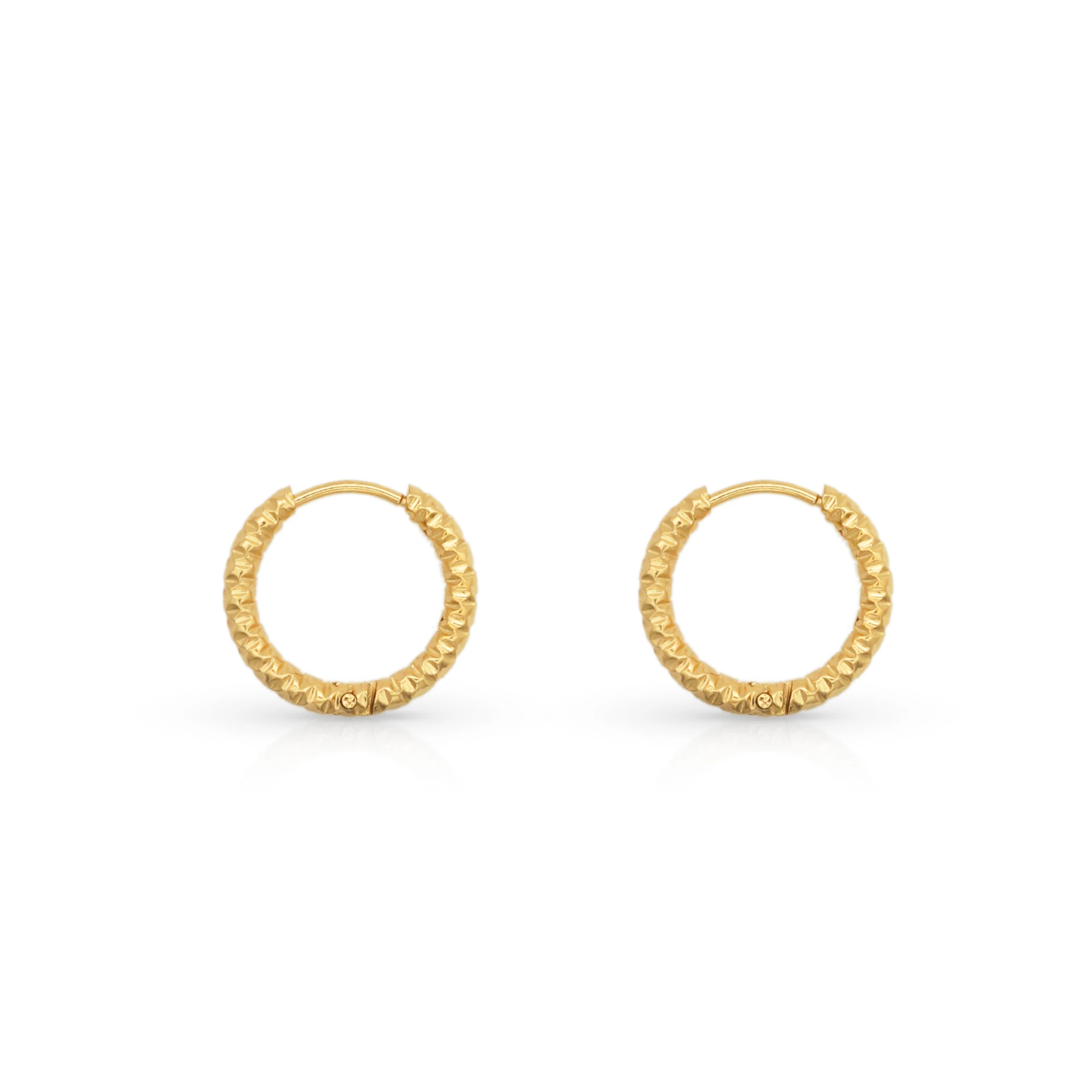 Chris April fashion 316L Stainless Steel minimalist hand-crafted texture circle huggie hoop earrings
Chris April fashion 316L Stainless Steel minimalist hand-crafted texture circle huggie hoop earrings