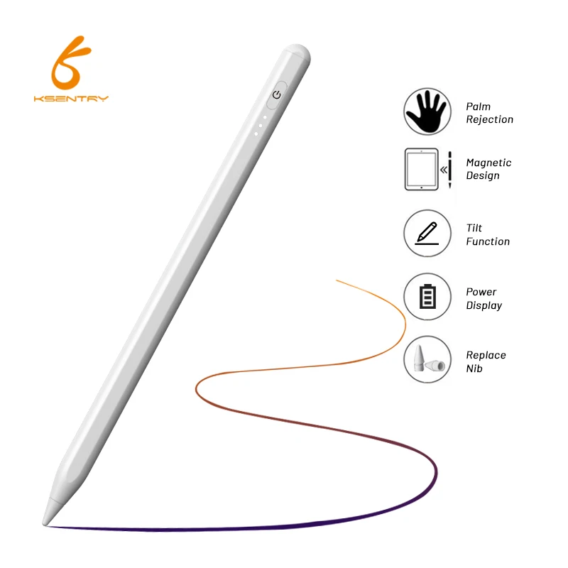 led indicator capacitive pencil for ipad pencil stylus pen tablet with palm rejection
led indicator capacitive pencil for ipad pencil stylus pen tablet with palm rejection