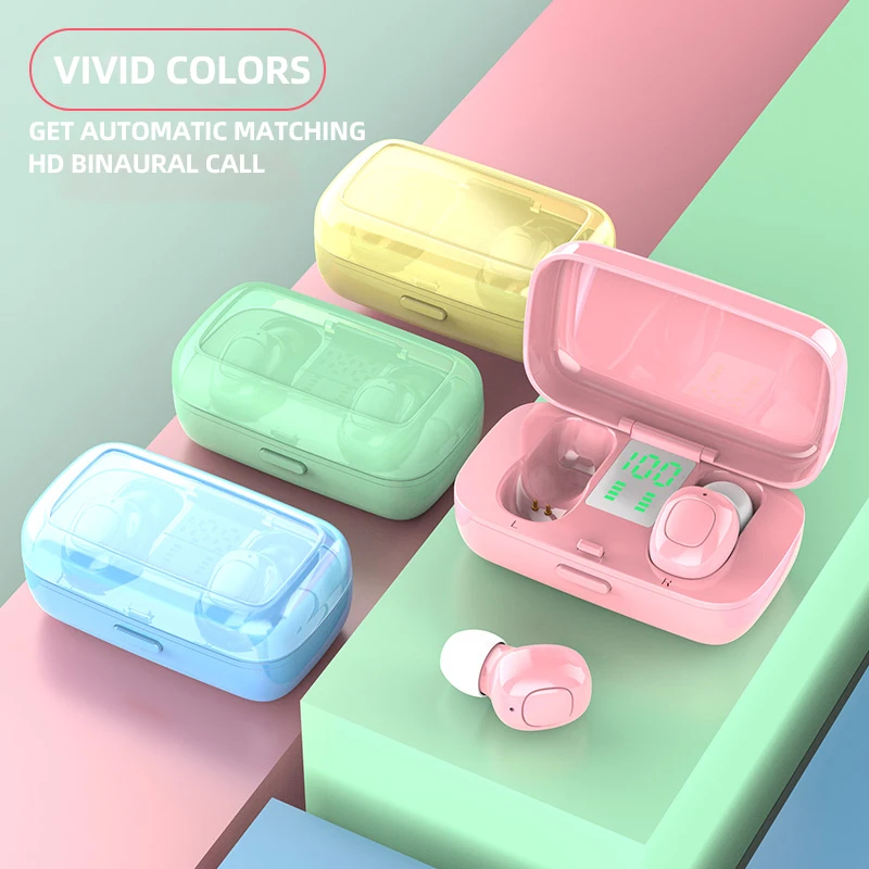 XG21 Mini TWS 5.0 Noise Reduction Music HiFi In-Ear Wireless Sport Earbuds Earphones With Display charging womens headphones, Black/white/blue/pink/yellow/green
XG21 Mini TWS 5.0 Noise Reduction Music HiFi In-Ear Wireless Sport Earbuds Earphones With Display charging womens headphones, Black/white/blue/pink/yellow/green