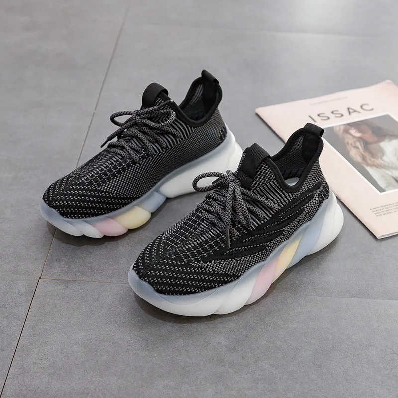 Rainbow popcorn-soled daddy shoes for ladies' new summer trend web celebrity super hot fly knit sneaker B07
Rainbow popcorn-soled daddy shoes for ladies' new summer trend web celebrity super hot fly knit sneaker B07