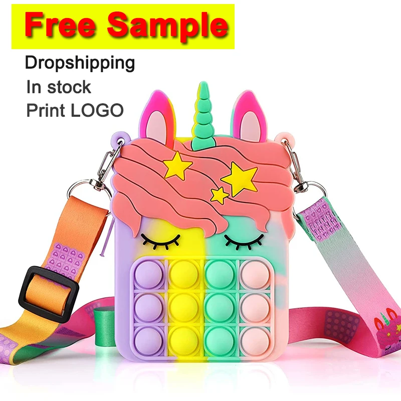 In Stock Fidget Coin Unicorn Purse Bag Toy Shoulder Pop Figet Toys Rainbow Silicone Fidget Purse, Rainbow or customized
In Stock Fidget Coin Unicorn Purse Bag Toy Shoulder Pop Figet Toys Rainbow Silicone Fidget Purse, Rainbow or customized