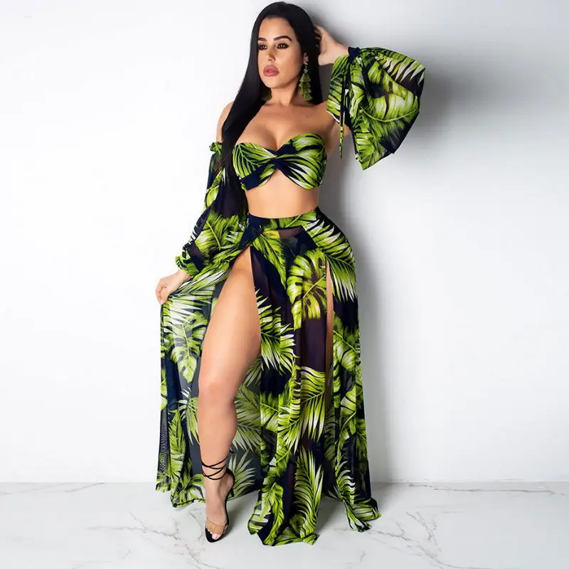 2020 Best Selling Sexy Swimwear Summer Sunflower Print Swimsuit Long Sleeve Split Half Skirt Five Piece Set
2020 Best Selling Sexy Swimwear Summer Sunflower Print Swimsuit Long Sleeve Split Half Skirt Five Piece Set