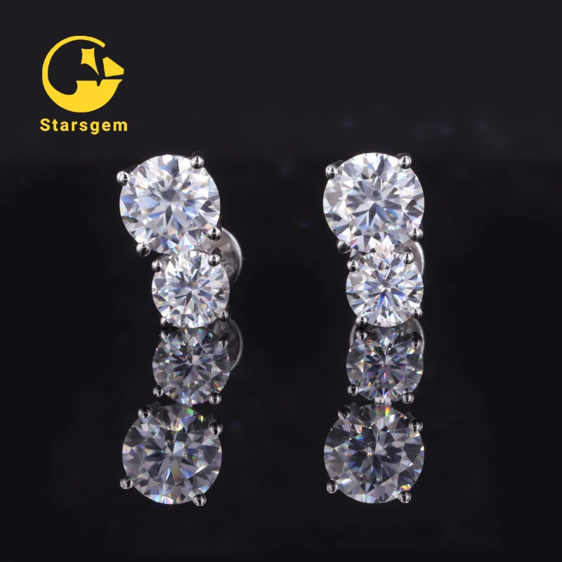 vintage Fine jewelry geometric earrings 0.5 ct 1ct D vvs round brilliant cut moissnaite S925 stainless steel earrings for Women
vintage Fine jewelry geometric earrings 0.5 ct 1ct D vvs round brilliant cut moissnaite S925 stainless steel earrings for Women