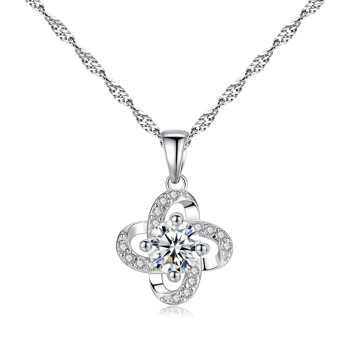 925 Sterling Silver Beautiful Elevated CZ Knot Pendant Necklace CZ Zircon Butterfly Celtic Love Cross Knot Pendant Necklace
925 Sterling Silver Beautiful Elevated CZ Knot Pendant Necklace CZ Zircon Butterfly Celtic Love Cross Knot Pendant Necklace