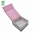 China Supplier Custom Logo Printed Magnet Flap Lid Pink Marble Coated Paper Gift Box With Magnetic Lid For Wedding Favor
