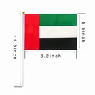 best selling custom printed sublimation uae hand flag with plastic pole