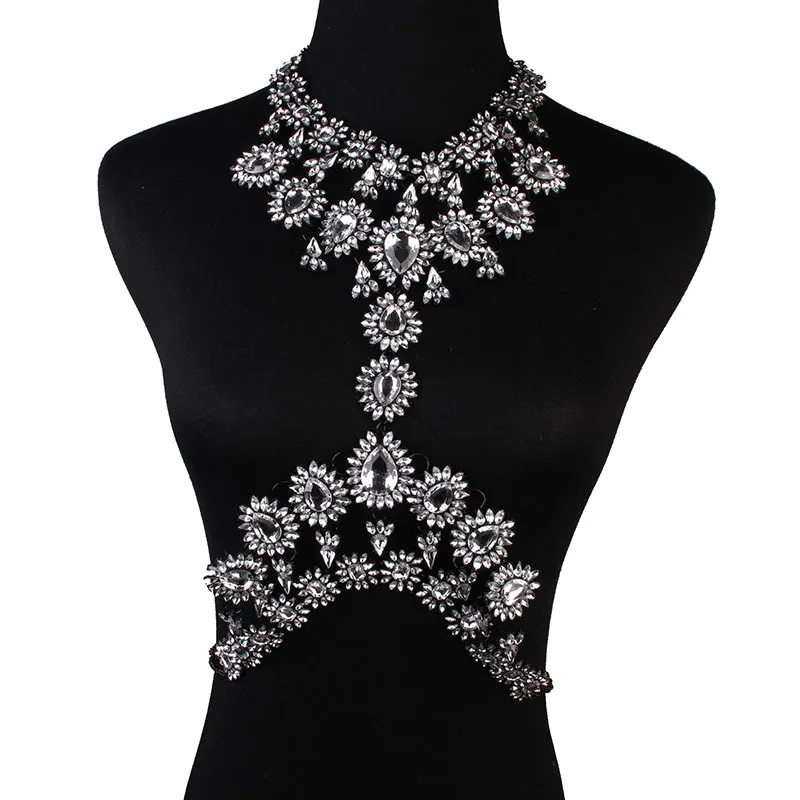 Wholesale popular Women Sexy jewelry exaggerated color diamond clavicle chain body chain women's jewelry, Picture shows
Wholesale popular Women Sexy jewelry exaggerated color diamond clavicle chain body chain women's jewelry, Picture shows
