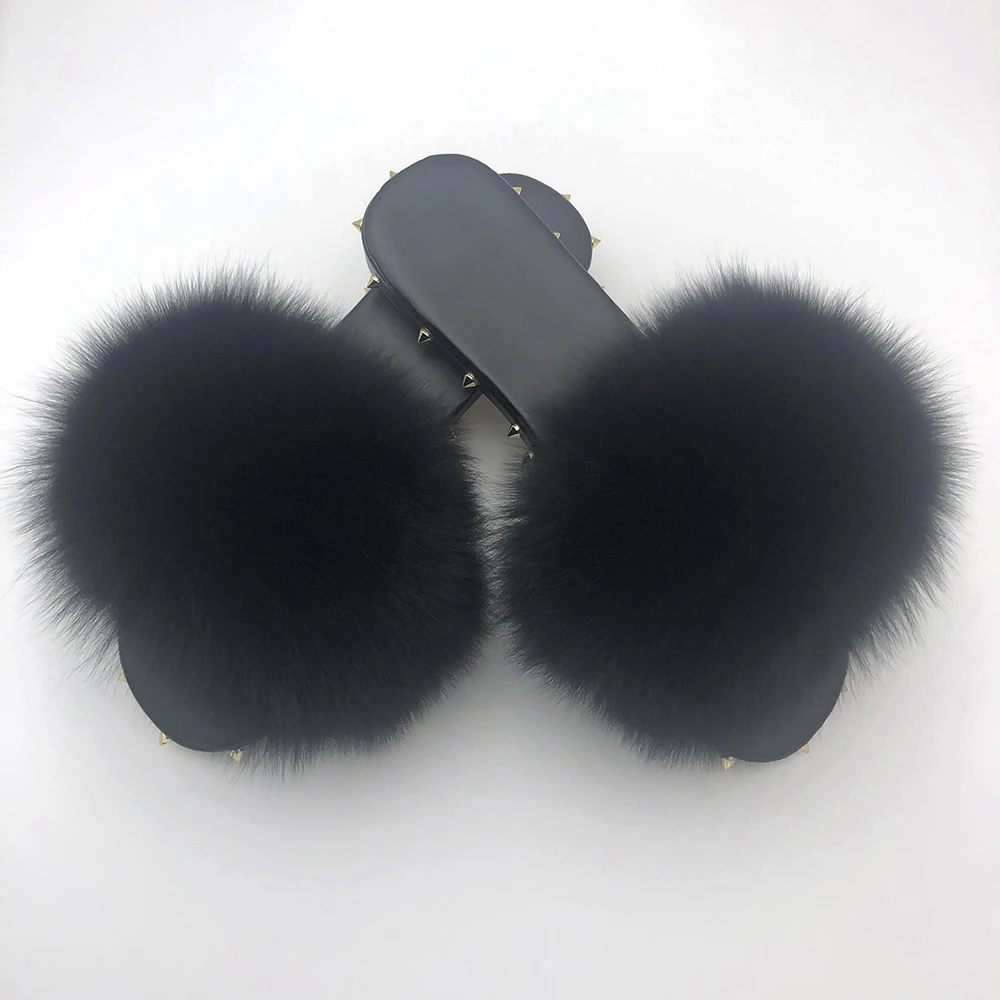2021 Fashion Women Rivet Slippers Women Plush Fox Fur Summer Sandals Summer Fur Slides, Multi color
2021 Fashion Women Rivet Slippers Women Plush Fox Fur Summer Sandals Summer Fur Slides, Multi color