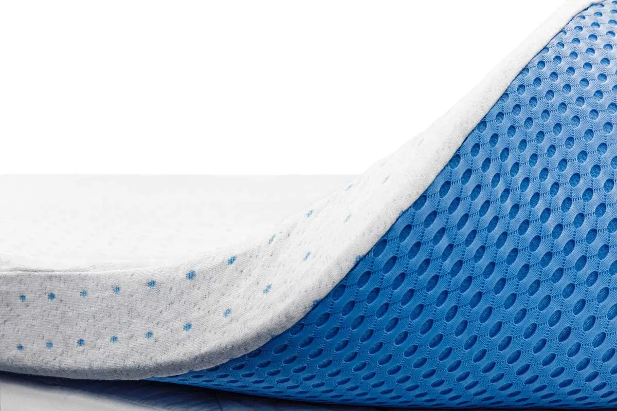 7.6cm breathable gel memory foam mattress topper blue