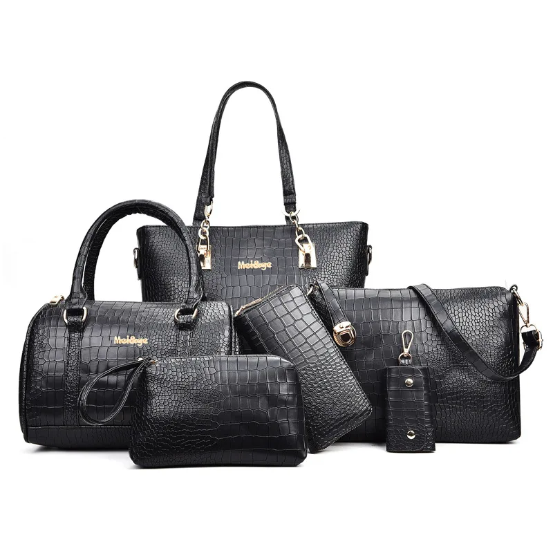 2021 handbag sets 6 pieces women bags Crocodile Pattern One-shoulder Diagonal cheap handbag with private label women, Customizable
2021 handbag sets 6 pieces women bags Crocodile Pattern One-shoulder Diagonal cheap handbag with private label women, Customizable