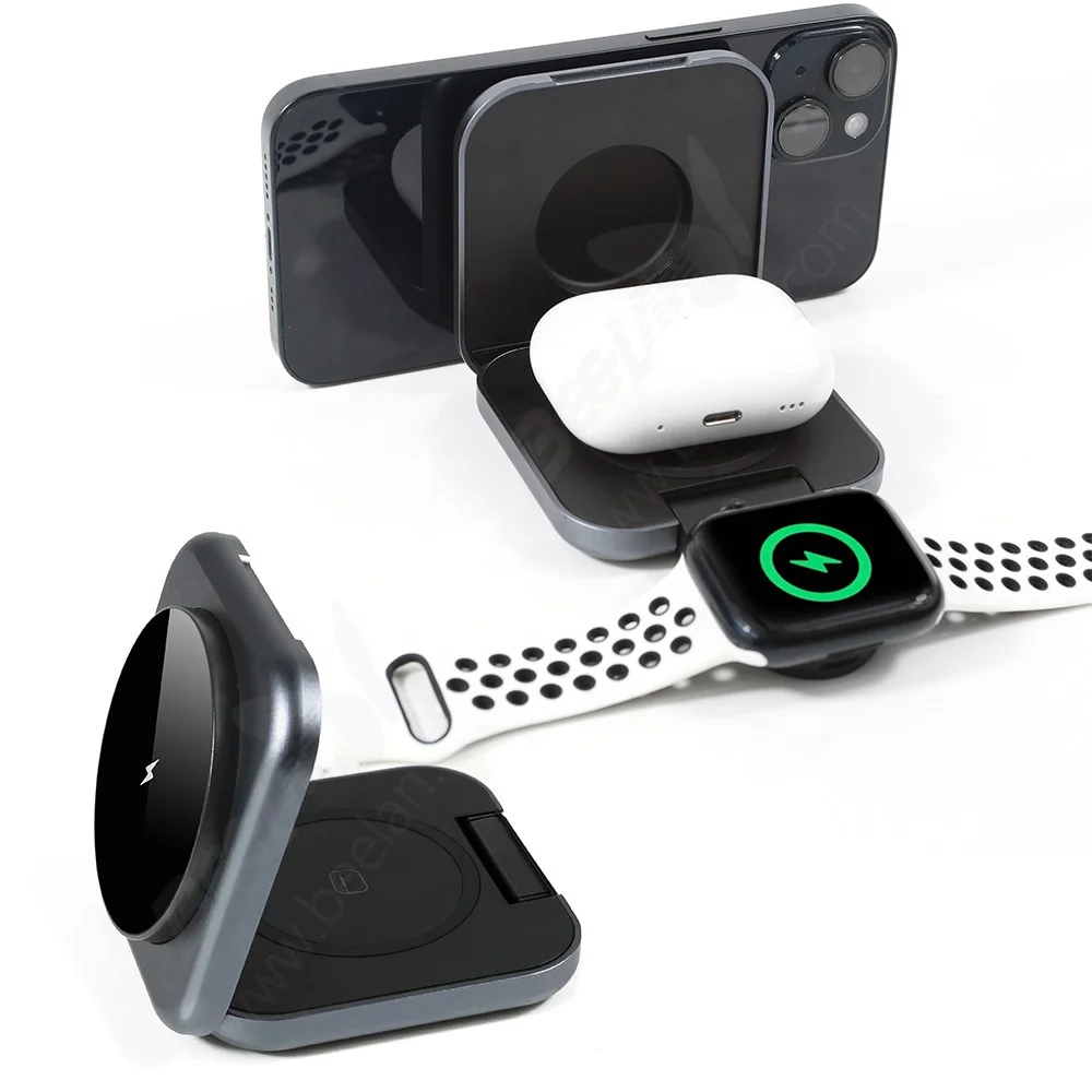 2023 Beelan Premium Smallest Magnetic Wireless Charger 3 in 1 Deskstand Fast Charger For iPhone For Airpods Pro For Apple Watch
2023 Beelan Premium Smallest Magnetic Wireless Charger 3 in 1 Deskstand Fast Charger For iPhone For Airpods Pro For Apple Watch