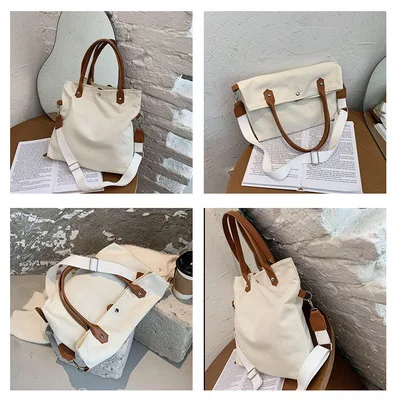 Wholesale large capacity, minimalist canvas bag solid color tote bag for ladies, Black, white
Wholesale large capacity, minimalist canvas bag solid color tote bag for ladies, Black, white