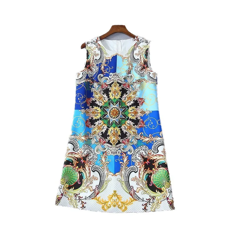 New Clothes for Women in Europe and America for the summer A Line Sleeveless Beaded Dress in Vintage Print Fashion Dress
New Clothes for Women in Europe and America for the summer A Line Sleeveless Beaded Dress in Vintage Print Fashion Dress