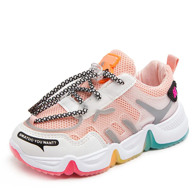 New children's sports shoes girl net face breathable leisure running shoes skid resistant wear resistant students dance shoes, Pink / blue
New children's sports shoes girl net face breathable leisure running shoes skid resistant wear resistant students dance shoes, Pink / blue