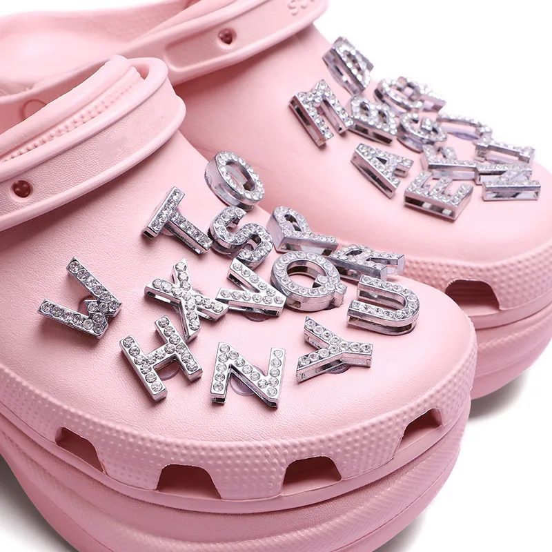 TX OME Women Diy Designer Crystal Letter Accessories Custom Luxury Decoration Clogs Shoes Croc Charm, Color matching
TX OME Women Diy Designer Crystal Letter Accessories Custom Luxury Decoration Clogs Shoes Croc Charm, Color matching