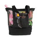 Multi-use tote bag sport outdoor polyester mesh beach bag with cooler tote bag