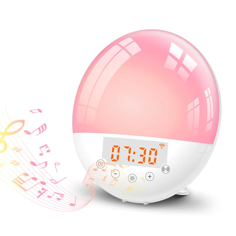 High quality rechargeable sunrise digital alarm clock touch control smart sleep wake up light speaker
High quality rechargeable sunrise digital alarm clock touch control smart sleep wake up light speaker
