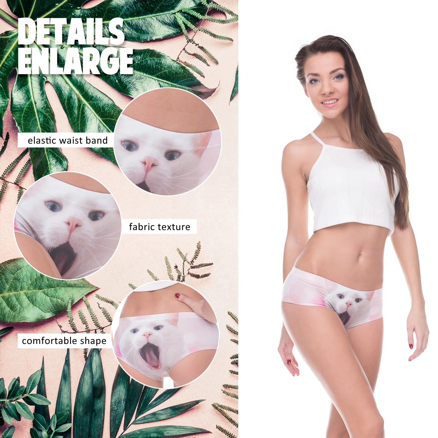 2021 Stereo ear animal print seamless breathable women's underwear low waist European and American sexy ladies underwear
2021 Stereo ear animal print seamless breathable women's underwear low waist European and American sexy ladies underwear