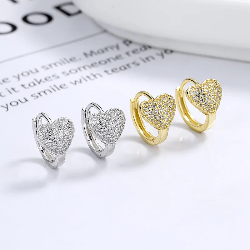 fine jewelry 925 sterling silver heart earrings love heart full diamond zircon gold plated hoop earrings for women
fine jewelry 925 sterling silver heart earrings love heart full diamond zircon gold plated hoop earrings for women