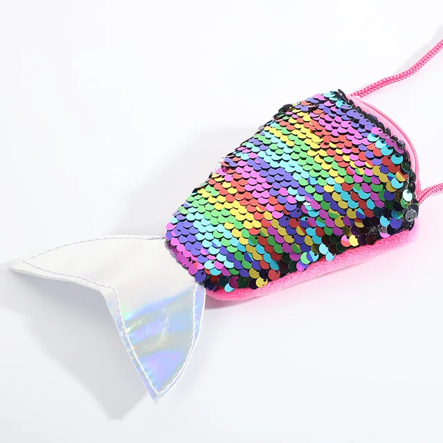 Fancy baby girls coin purse change purse cute mermaid tails cross-body bag shiny sequin paillette, As picture
Fancy baby girls coin purse change purse cute mermaid tails cross-body bag shiny sequin paillette, As picture