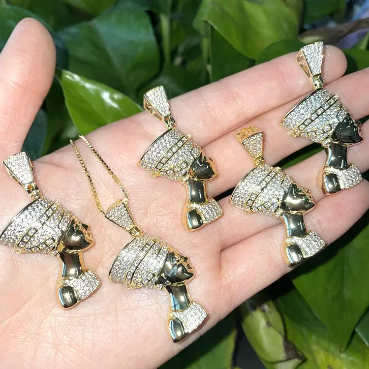 Egyptian necklace 2021 new fashion Hip Hop men gold plated Egyptian Queen Cleopatra pendant with diamond women charm Necklace
Egyptian necklace 2021 new fashion Hip Hop men gold plated Egyptian Queen Cleopatra pendant with diamond women charm Necklace