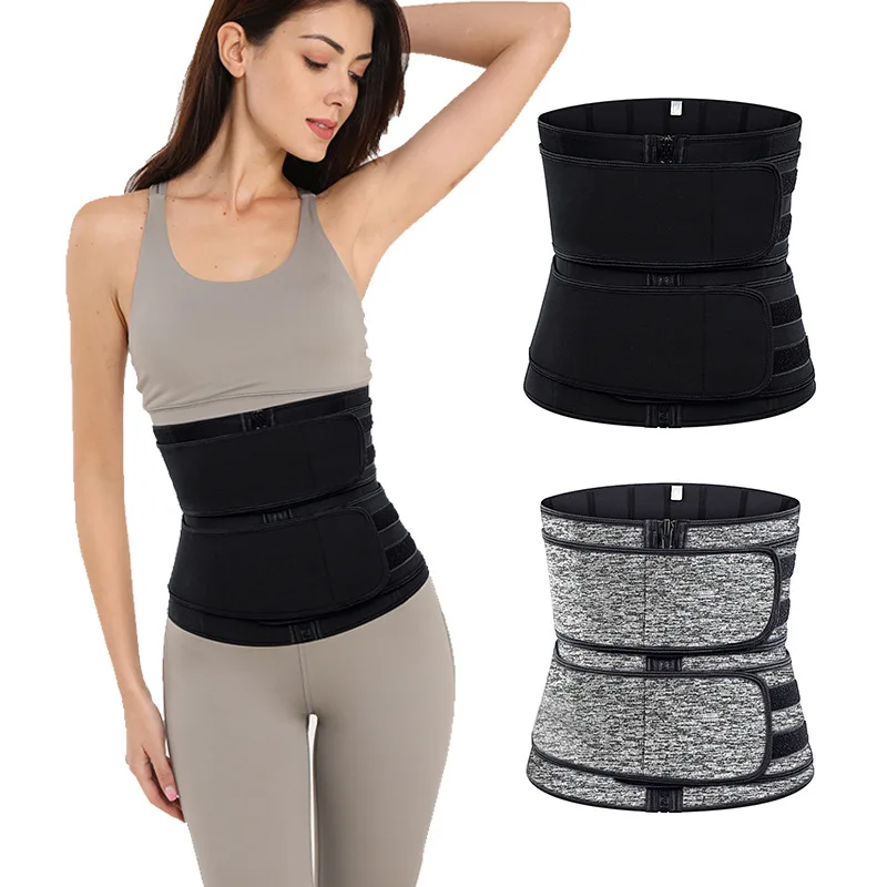 fitness women neoprene double belts waist trimmer sport belt slimming zipper waist cinchers high quality slim shapewear, Black
fitness women neoprene double belts waist trimmer sport belt slimming zipper waist cinchers high quality slim shapewear, Black