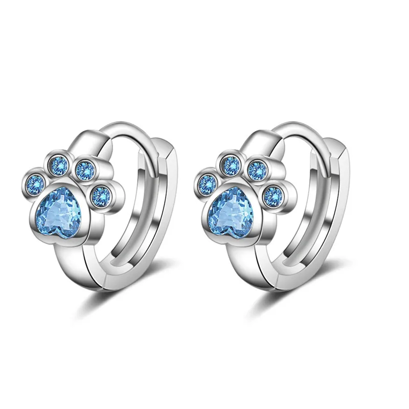 Brass Earring Jewelry Blue Zircons Puppy Cat Dog Claw Ear Buckle Earrings For Girl women 2021, Customized color
Brass Earring Jewelry Blue Zircons Puppy Cat Dog Claw Ear Buckle Earrings For Girl women 2021, Customized color