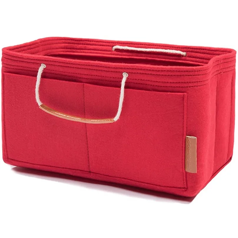 High quality felt handbag insert bag organizer with popular color, Black red grey or customized
High quality felt handbag insert bag organizer with popular color, Black red grey or customized