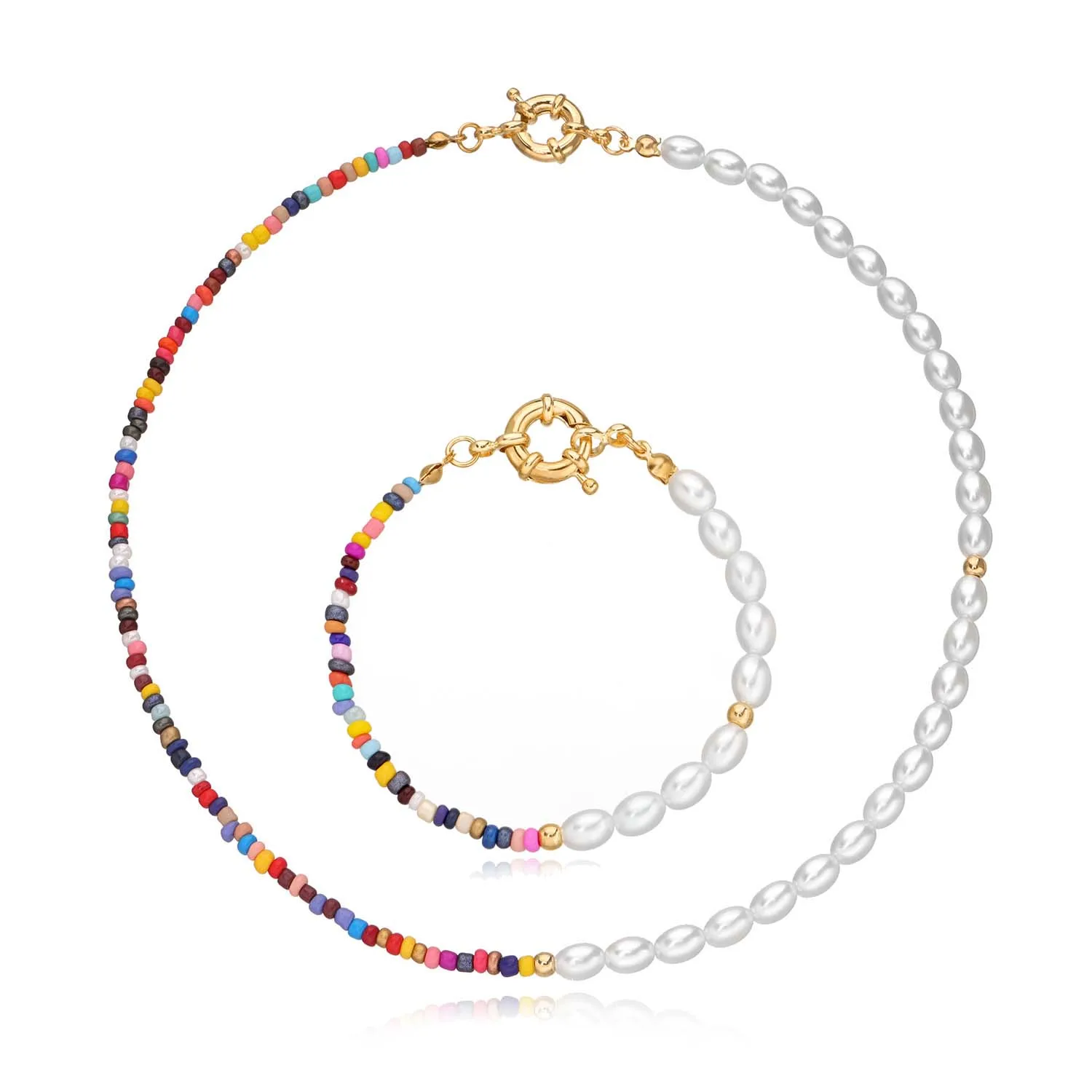 Pearl rice beads necklace jewelry fashion Bohemian style necklace bracelet for women jewelry
Pearl rice beads necklace jewelry fashion Bohemian style necklace bracelet for women jewelry