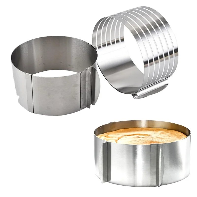 Stainless Steel Superior Quality Round Shaped Adjustable Circular Mousse Ring Cake Baking Mold, Silver
Stainless Steel Superior Quality Round Shaped Adjustable Circular Mousse Ring Cake Baking Mold, Silver