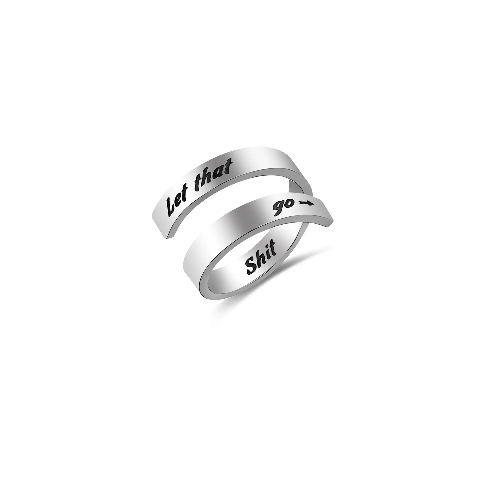 Hot sale Double Rings with Lettering let that shit go ,Steel Rings for Men and Women, Fashion Accessories, Steel color
Hot sale Double Rings with Lettering let that shit go ,Steel Rings for Men and Women, Fashion Accessories, Steel color