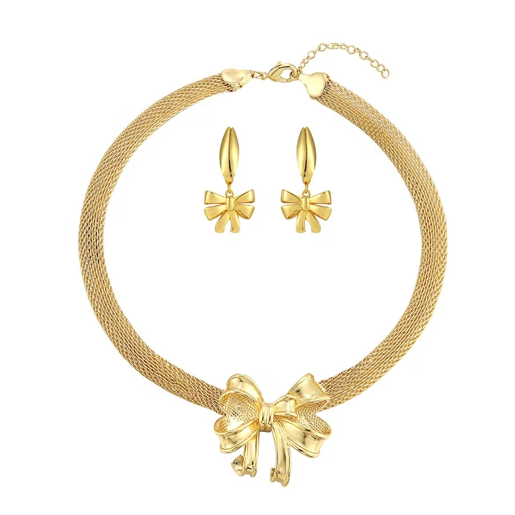 Korean Fashion 18k Gold Bridal Wedding Jewelry Necklace Pendant Eardrop Set For Women, 23k gold
Korean Fashion 18k Gold Bridal Wedding Jewelry Necklace Pendant Eardrop Set For Women, 23k gold