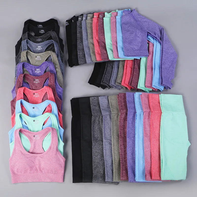 Wholesale Ladies Gym Sports Wear Athletic Fitness Leggings Set Woman Custom Logo Workout Seamless Yoga Outfit Women Sets
Wholesale Ladies Gym Sports Wear Athletic Fitness Leggings Set Woman Custom Logo Workout Seamless Yoga Outfit Women Sets